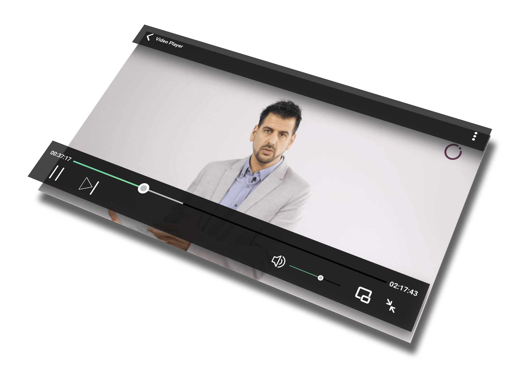 Video Player PSD Mockup